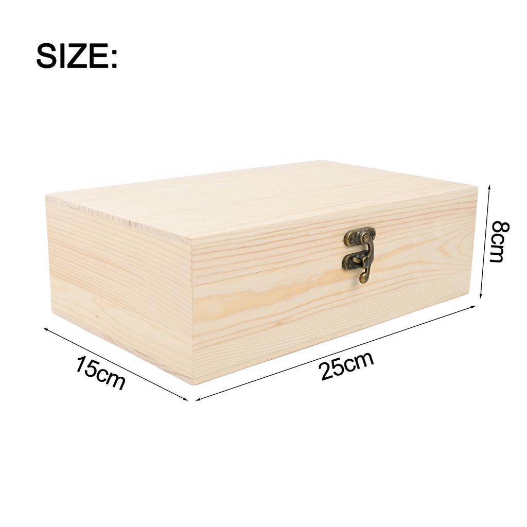 Wooden Storage Box Storage Wooden Box 1PC Decorated