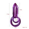 Vibrating Cock Ring with Tongue Clitoral Stimulator - Raised Nodules & Anal Beads, Couple Play Adult Sex Toy