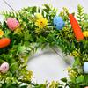 Easter Home Green Plant Easter Egg Wreath Door Hanging American Decorative Tree Half-Sided Tree Rattan Staircase Wall Hanging