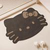 Retro Hello Kitty Quick-Dry Bath Mat - Irregular Shape, Absorbent, Diatom Mud