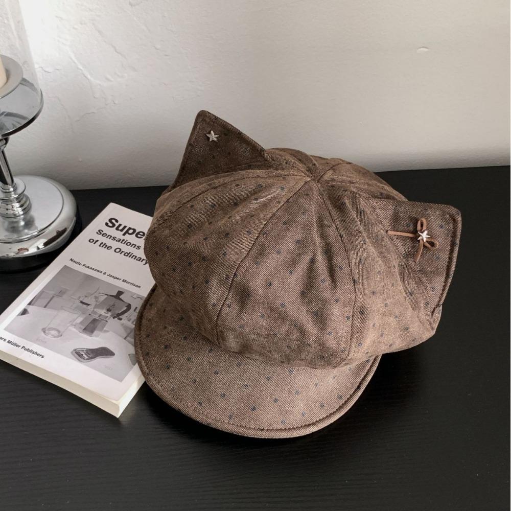 Star Denim Beret Cap Bowknot Newsboy Caps New Baseball Hat Women
