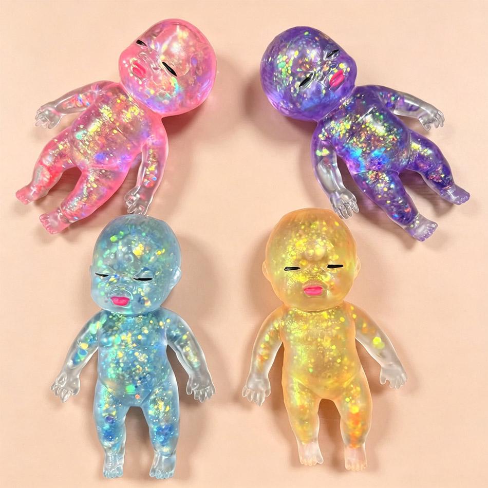 Top Verkoper Glitter Baby Squishy Speelgoed Langzame Terugslag Fidget Speelgoed Stressverlichting Zacht Knijpspeelgoed Creatief Cadeau voor Kinderen Volwassenen
