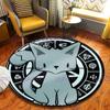 Kitchen Crystal Witch Round Area Rugs Indoor Circle Rug Halloween Entryway Doormat Floor Carpet for Bedroom Living Room Mat
