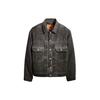 Levis X Stussy Dyed Jacquard Trucker Jacket Black Unisex Outerwear A52160002