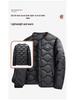 Men's Lightweight V-Neck Down Jacket - Warm, Simple, Thin, Portable, Winter White Duck Down
