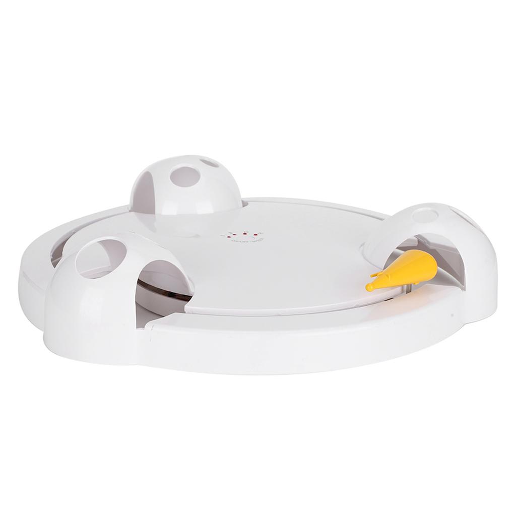 Automatischer Drehteller Elektrisches Katzenspielzeug Intelligentes Katzen-Ärgern Spiel Drehender Drehteller Katze Jagt Maus