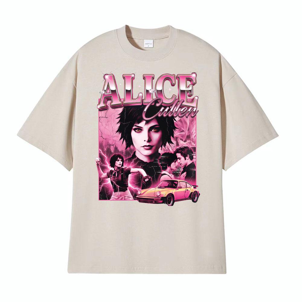 Alice Cullen Team Vampire Movie Graphic 2026 Tshirts Men Women Summer Vintage High Street T Shirt 100 Cotton Oversized Tshirt