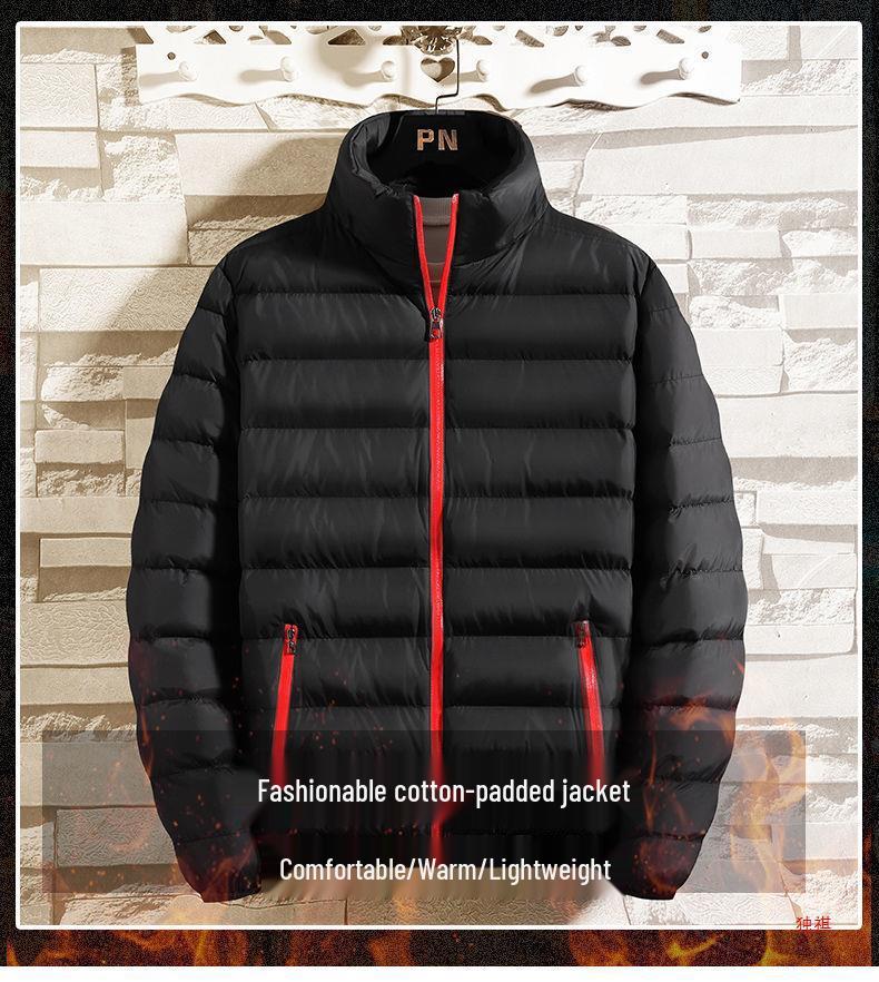 Men's Winter Stand Collar Cotton-Padded Jacket - 2021 Korean Style Trend, Thickened Down Coat.