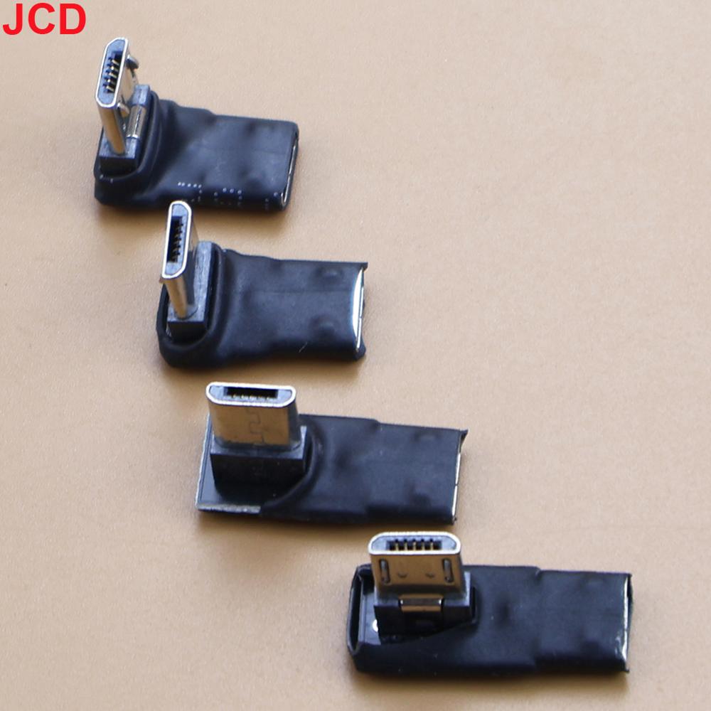 JCD 1pcs 90 Degree USB Left Right Up Angled Micro 5pin Female to Micro USB Male Data Adapter to Mini USB Plug Plug Micro USB