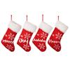 Quality Elegant High Christmas Stocking With Plush Fur Edge And Festive Letters
