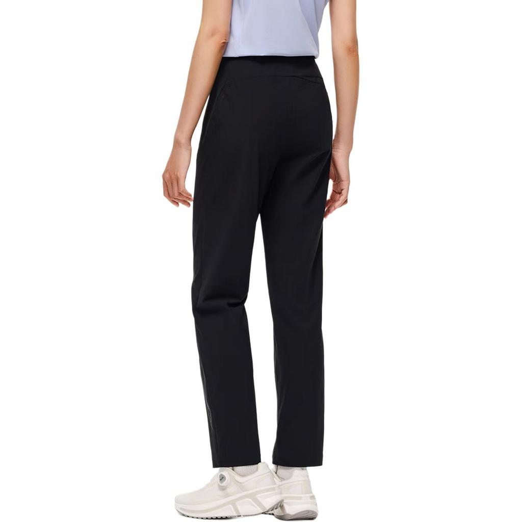 Anta Casual Simple Solid Color Straight Leg Lace Up Comfortable Versatile Knitted Sports Pants Women Bottoms 162530301-3