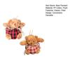 2Pcs Mini Plaid Bear Ornaments Christmas Tree Hanging Decor Cute Bear Keychain Festive Xmas Stocking Stuffer Gifts
