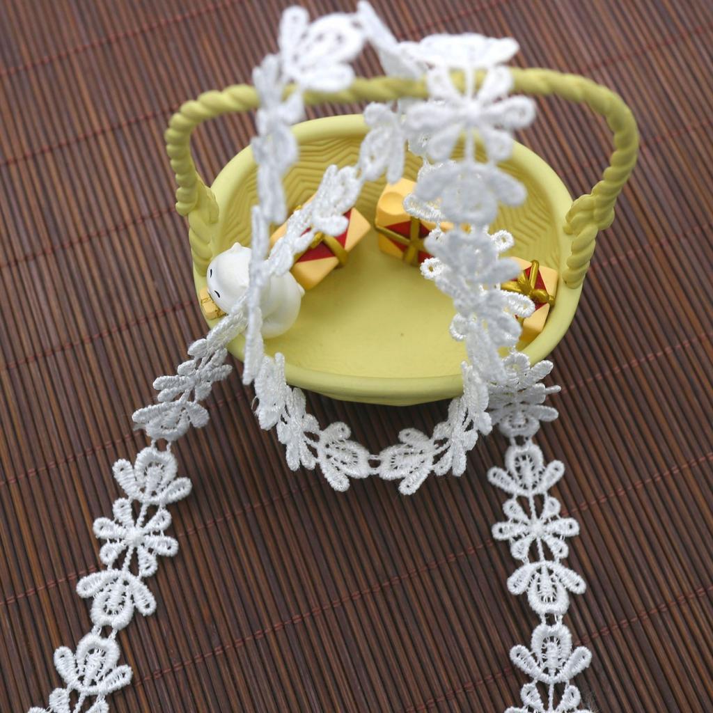 Polyester Light Barcode Lace Clothing Accessories Computer Embroidery Collarbone Chain Jewelry, Small Flower Lace Accessories Lace