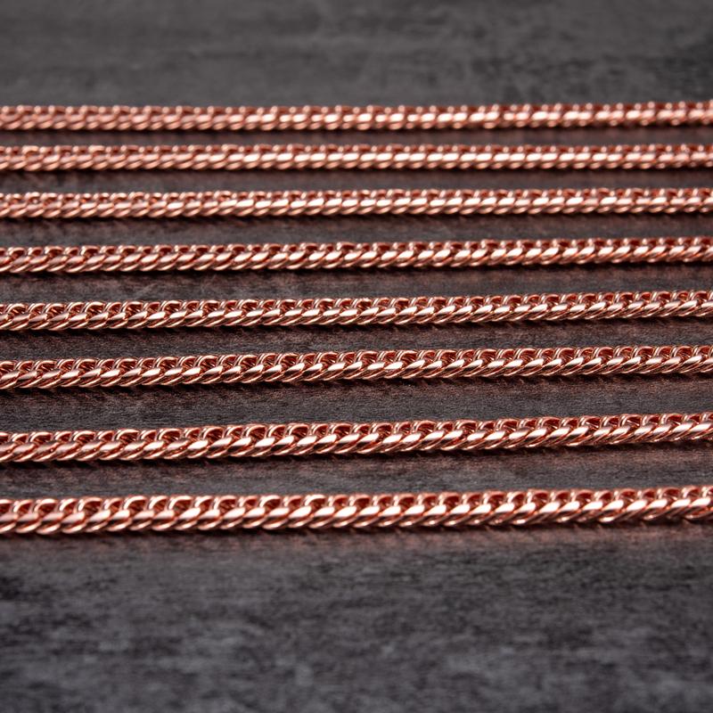 Reine Kupferarmbänder für Männer Frauen Verstellbare Cuban Link Kettenglied Hummerverschluss 6mm Breit Kratzfest Männlich 7-10.5 Zoll Schmuck