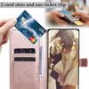 Suitable for Samsung S21 mobile phone leather case A02S butterfly embossed card wallet protective case A32 solid color leather case