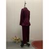 Bürodame Blazer Mantel Hosen Set Damen Einreiher Langarm Mäntel Slim Bleistifthosen