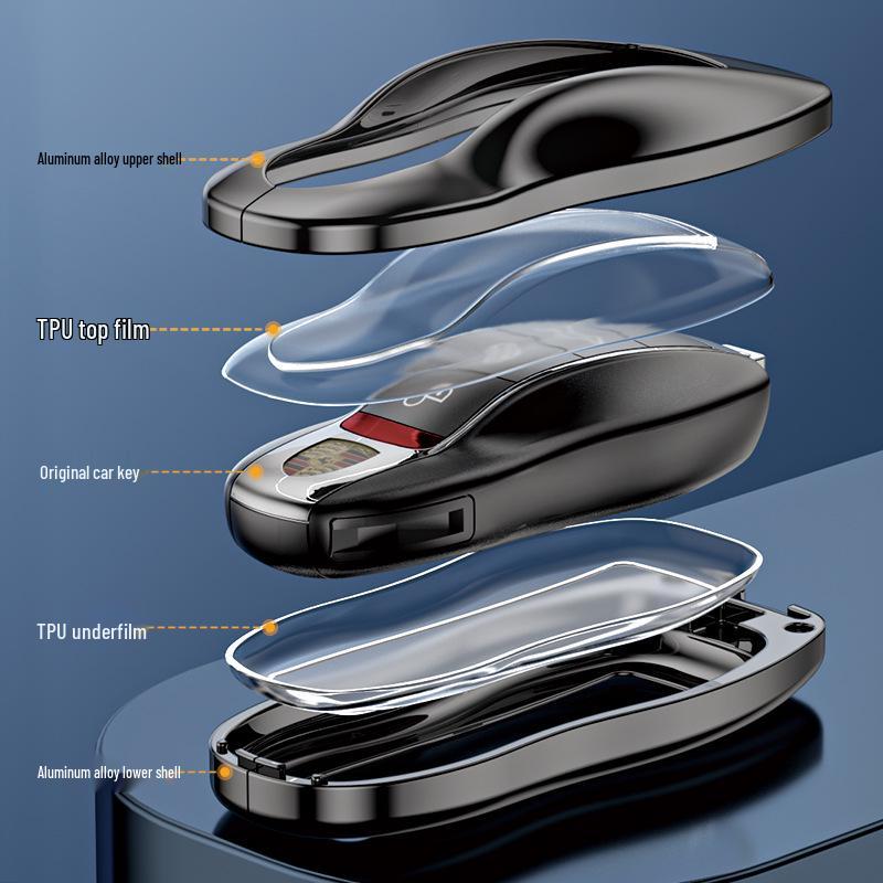 Aluminum Alloy Key Shell for Porsche Cayenne, Macan, 911, Panamera