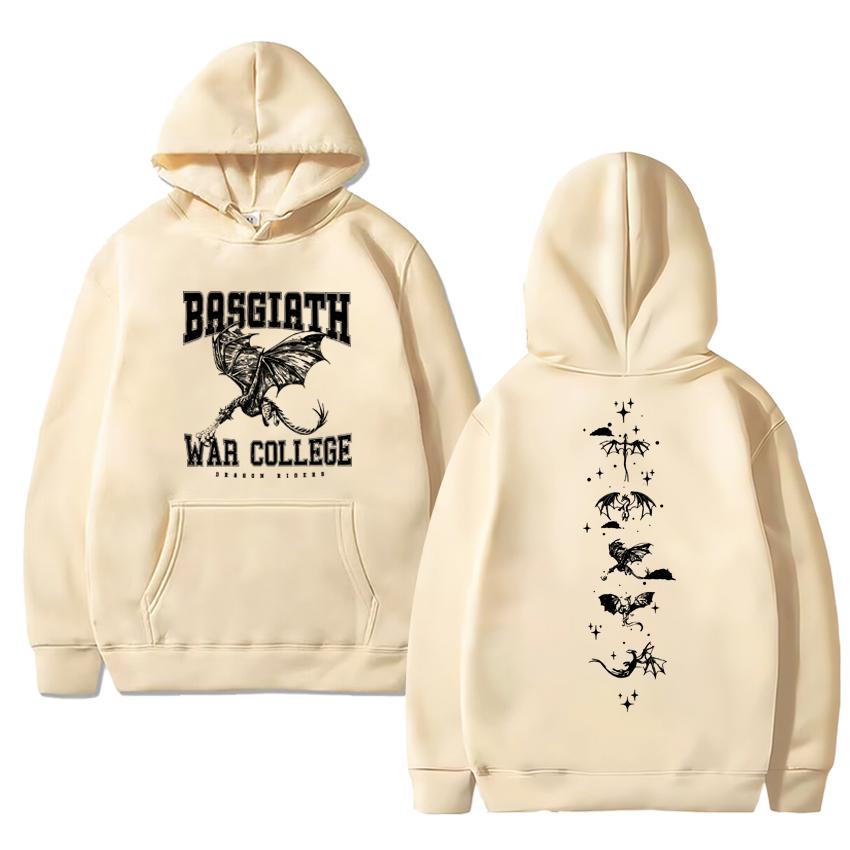 2025 New In Basgiath War College Printed Hoodies Men Women Dragon Riders Fourth Wing Harajuku Pullover Unisex Fleece Sweatshirt