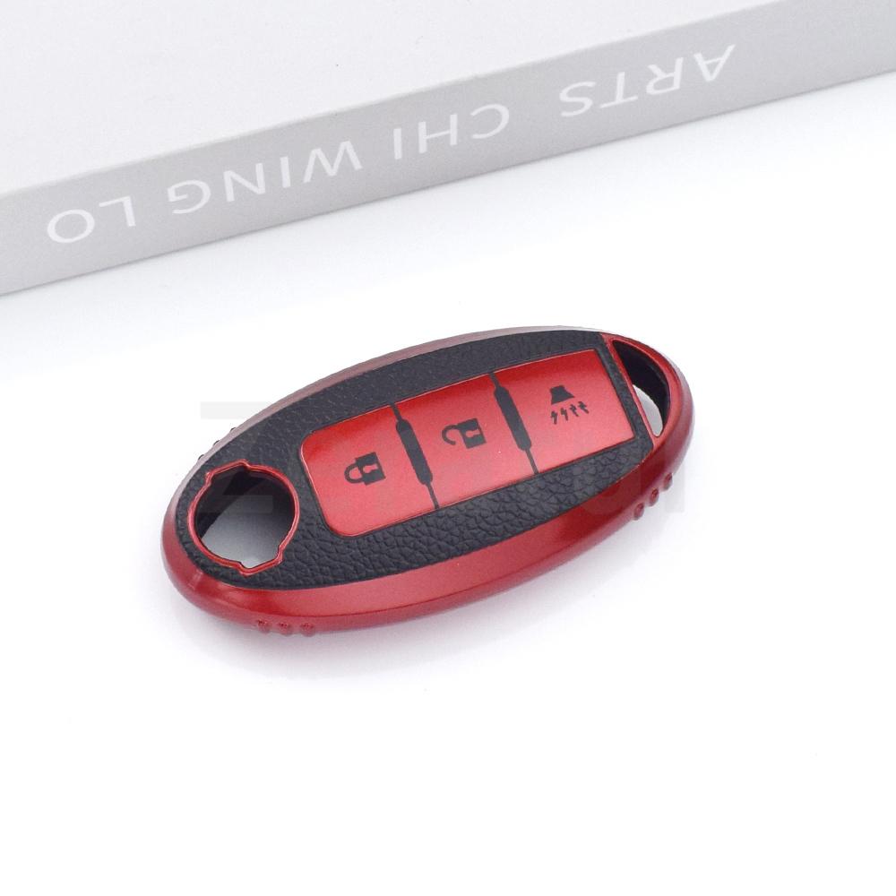 3 Buttons Tpu Leather Shell Fob Holder Keyless Car Remote Key Case Cover For Nissan Rouge Maxima Altima Sentra Murano Qashqai