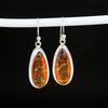 Beautiful Orange Triplet Fire Opal Gemstone 925 Sterling Silver Earring, Handmade Boho Silver Jewelry Dangle Earrings, Wadding Gift