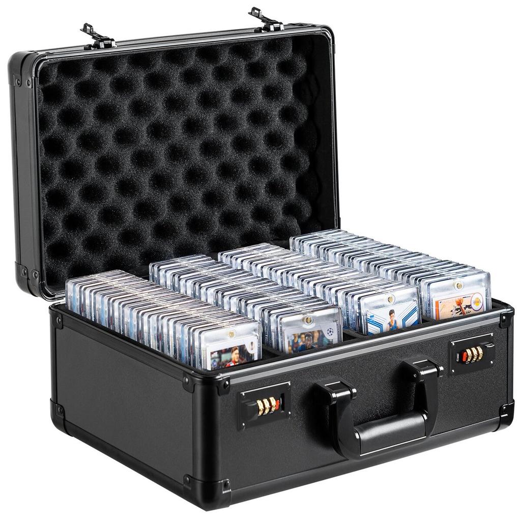 120 PSA Graded Card Storage Box 4 Slots Sports Card Holder Case Coded Lock
