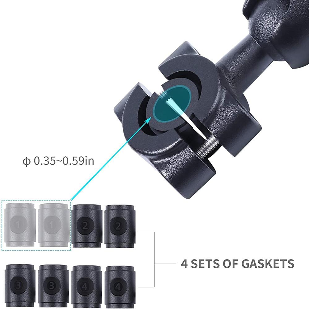 9-35mm Motorcycle Holder Handlebar Mirror Stand Car Seat Mount Bracket for GoPro Hero 12 11 9 10 Phone Action Camera Accessories
