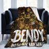 Bendys Horror Game Inked Machines Fashion Blanket Puzzle Fuzzy Funny Warm Throw Fashion Blanket for Home Spring Autumn Couch