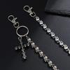 Vintage Metall Rock Punk Schlüsselanhänger Kette Damen Herren Totenkopf Goth Hose Hüftkette Jeans Schmuck Zubehör
