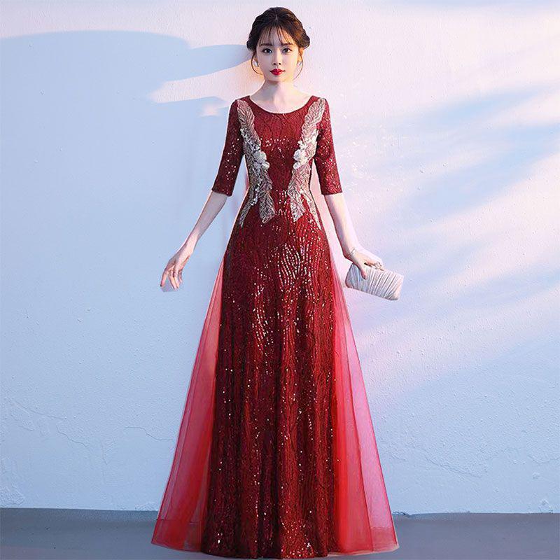 Długa Chińska Sukienka do Tańca i Chóru Damska