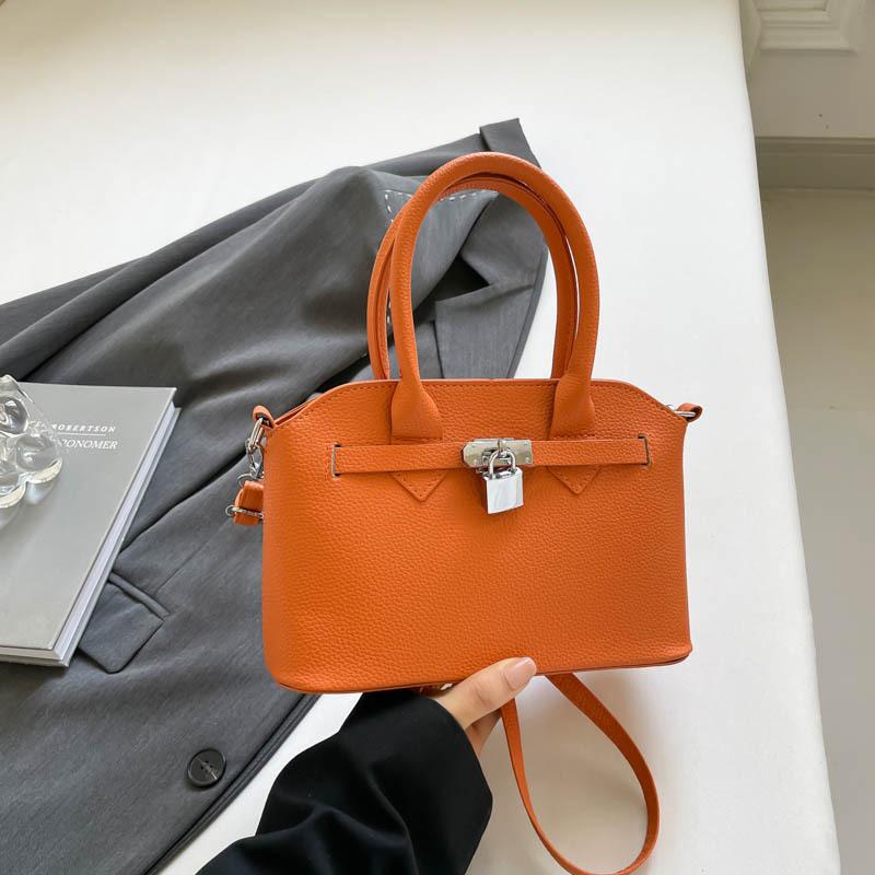 

Летний нишевый дизайн новая мода сумка-ракушка сумка через плечо ручная повседневная текстура деловая сумка-мессенджер оранжевый