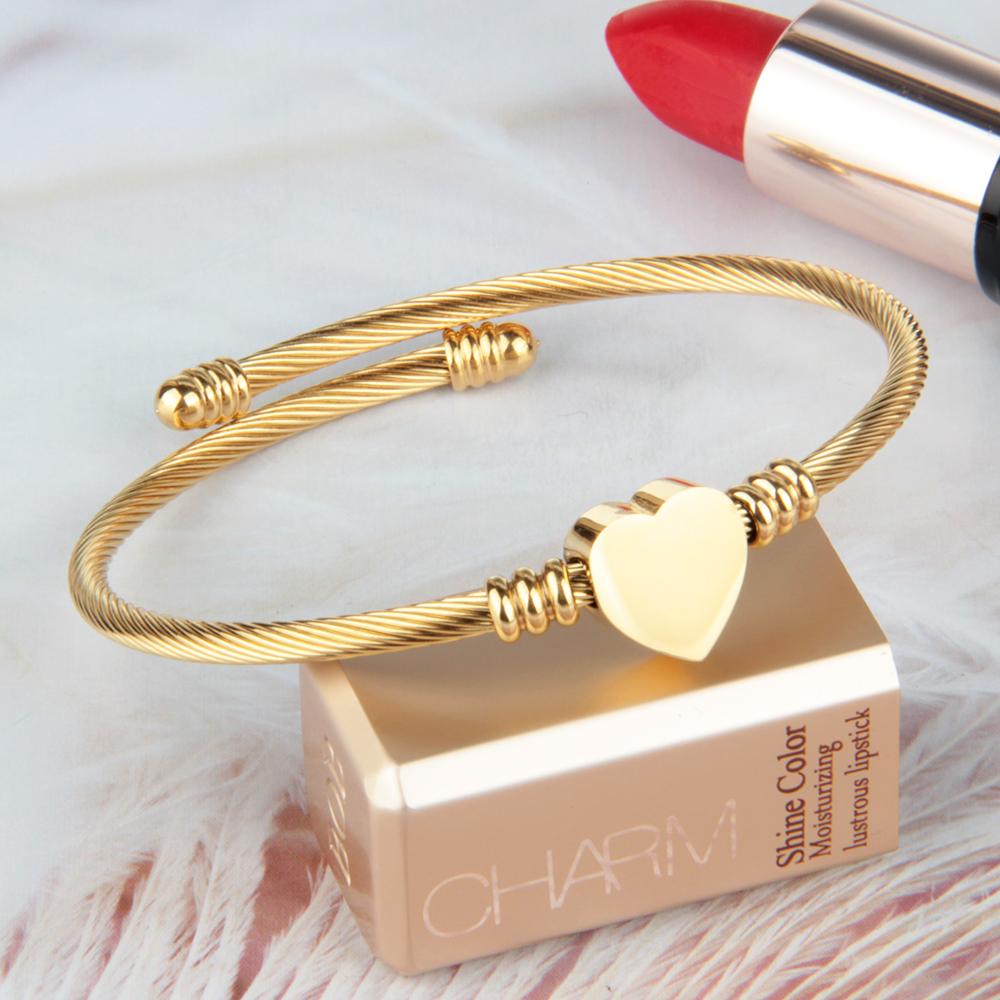 High-quality Gold-plated Jewelry Gift Diamond Hanging Small Lock Heart-shaped Accessories Stainless Steel Bracelet Women