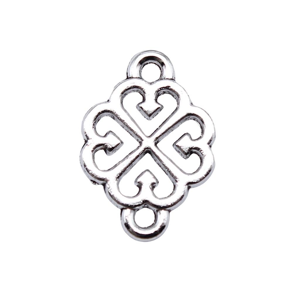 Filigree Diamond Shaped Connectors Ornate Multi Loop Links For Jewelry