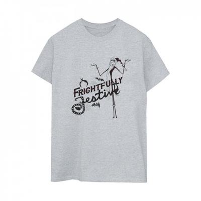 Womens/Ladies The Nightmare Before Christmas Frightfully Festive Cotton Boyfriend T-Shirt