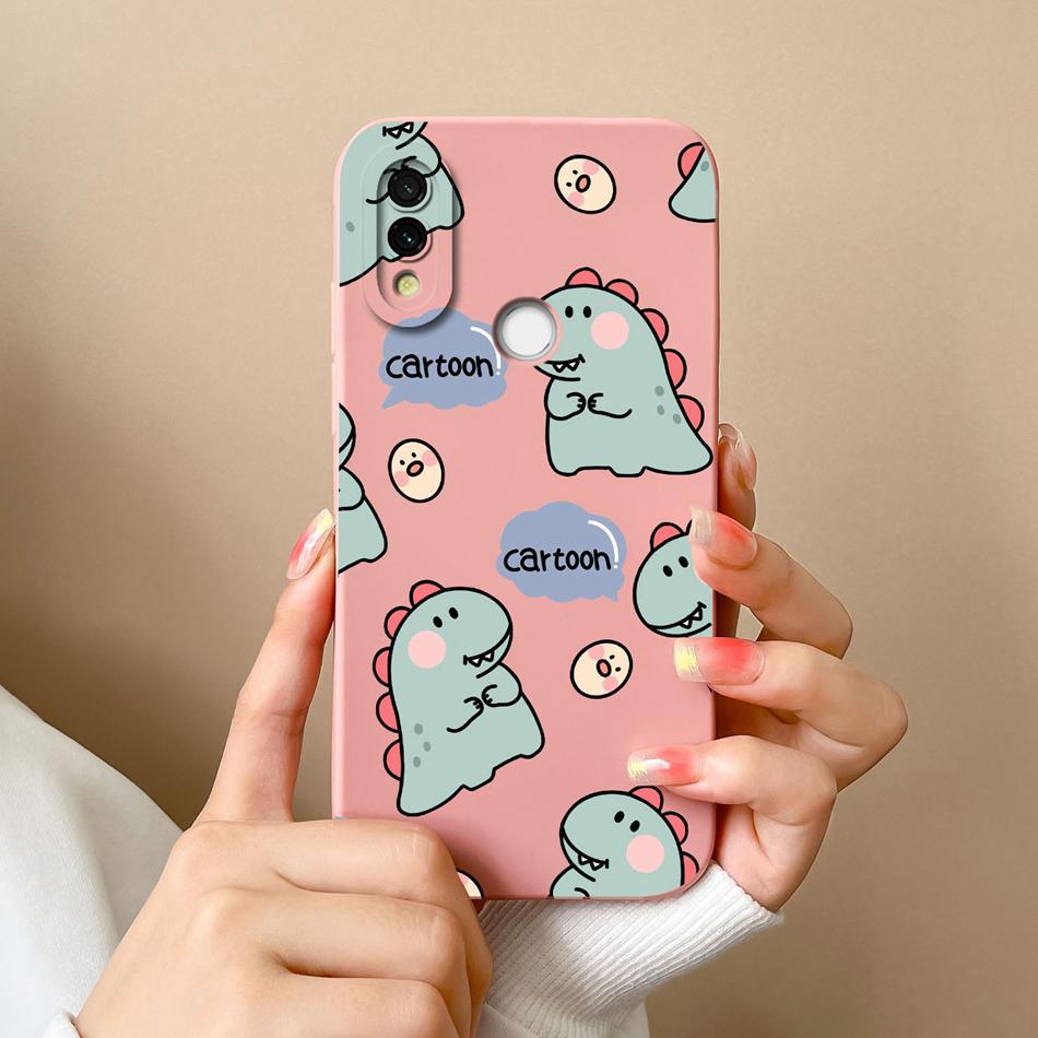 Case Cover For Redmi 7 Cartoon Soft Smooth Liquid Silicone Full Protection Anti Choc Phone Cover For Xiaomi Redmi7 Bumper Fundas