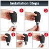 5/6 Speed Universal Replacement Manual Car Hoodie Gear Stick Shift Knob Modified Stick R PU Leather Gearshift Head Gear Knob Set