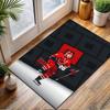 Ice Hockey Player Celebration Patterned Carpet, Non Slip Mat Suitable for Living Room and Bedroom Sofas