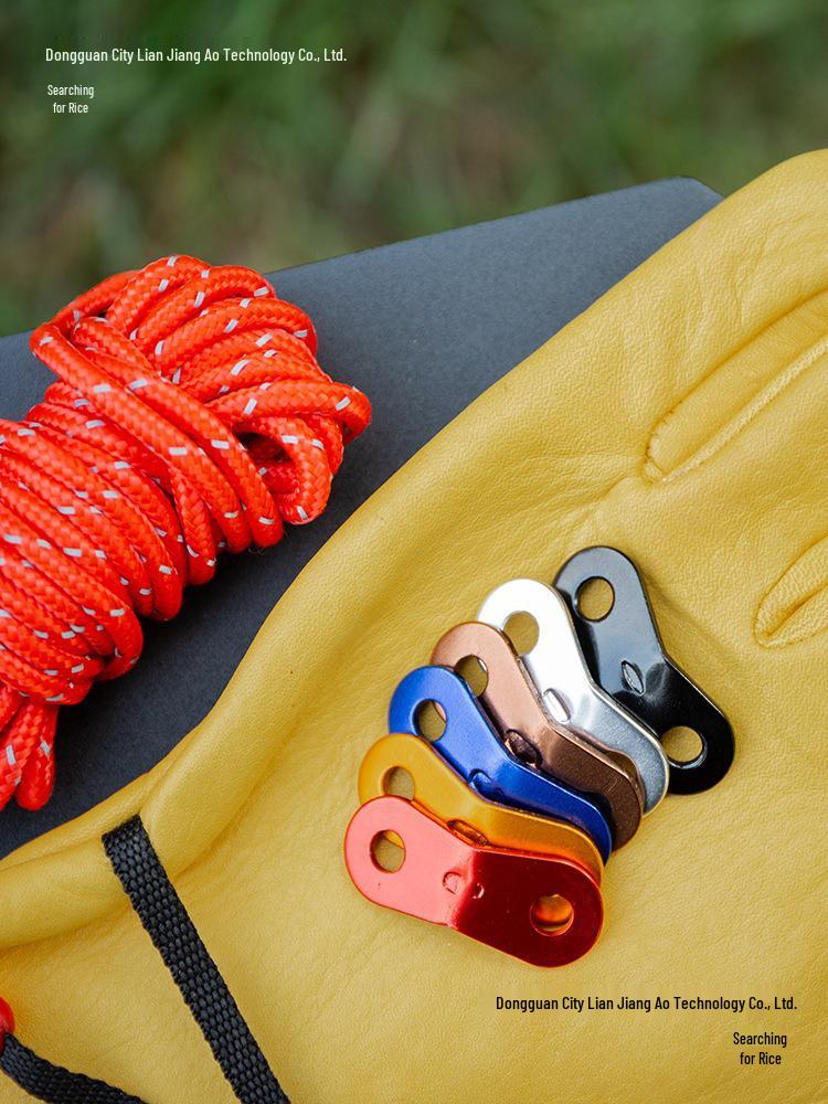 Double-Eye Fixed Outdoor Aluminum Alloy Tent and Canopy Rope Buckle