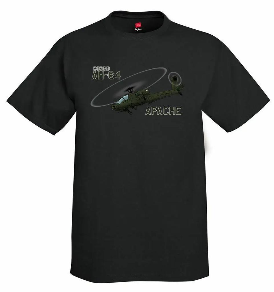 AH64 Apache Helicopter TShirt Summer Cotton Short Sleeve ONeck Mens T Shirt New S3XL