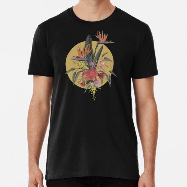 

Australian Tropical Bloom Vintage Warm Palette TShirt Made in Australia Unisex T-Shirt XXL