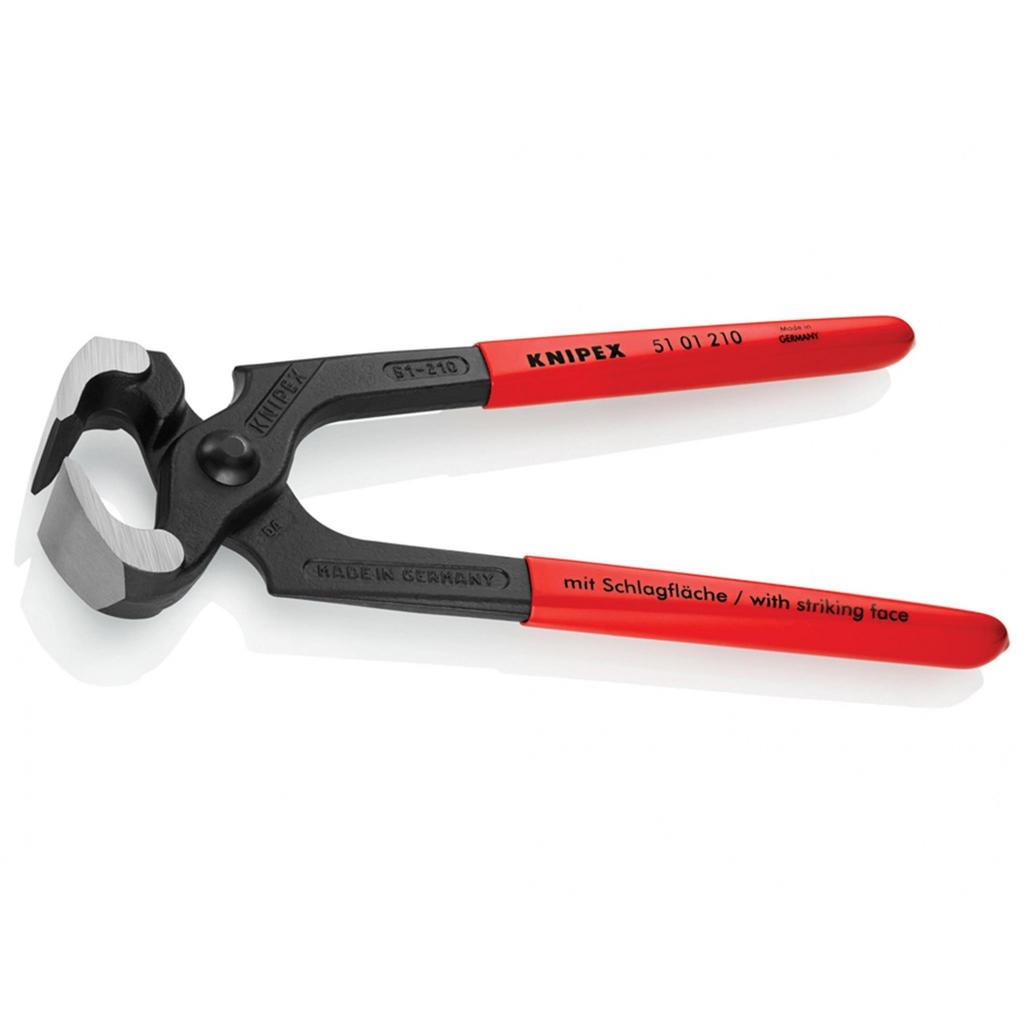 Knipex Hammerhead Style Carpenter's Pincers Plastic Coated Grip 210mm