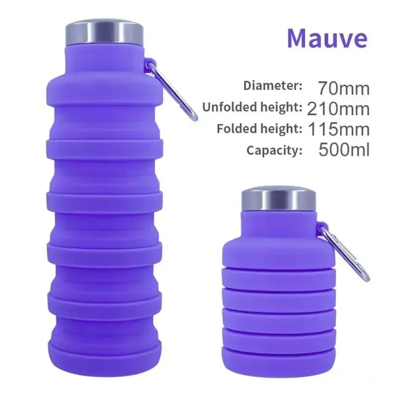 Taza de Agua de Silicona Botella de Agua para Exterior Plegable Portátil Reutilizable Vaso Telescópico Botella de Agua de Viaje para viajes deportivos al aire libre