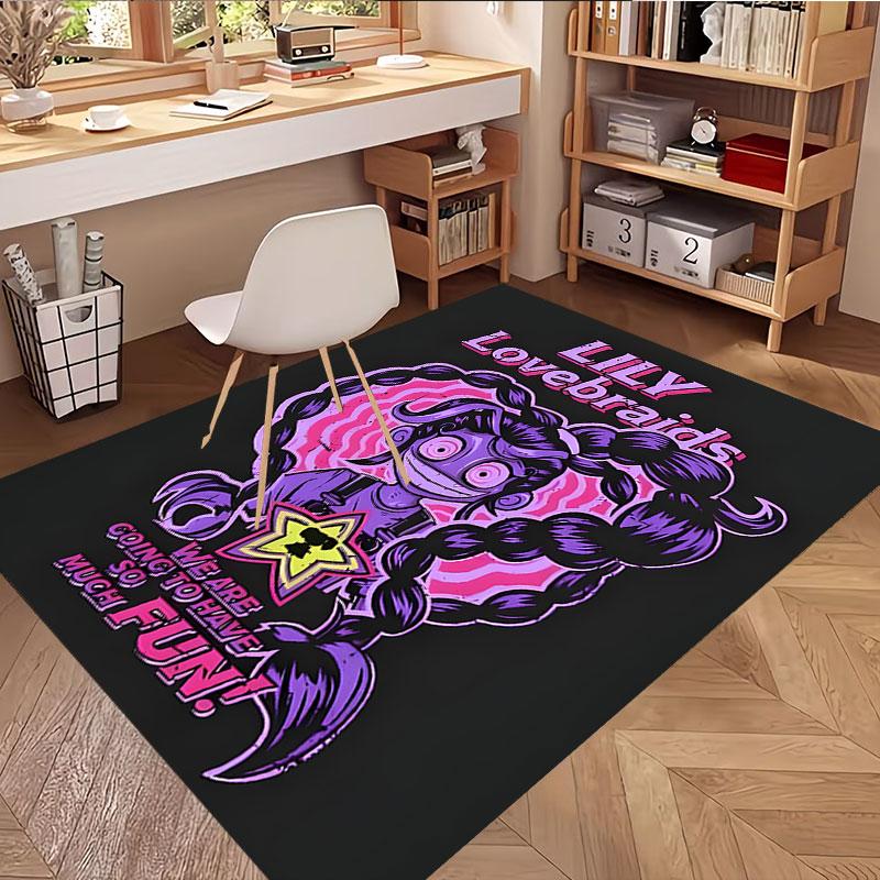 Lily Lovebraids Print Rug, Washable Floor Carpet, For Entryway Dorm Laundry Room Office Study, Home Decor Birthday Christmas Gift