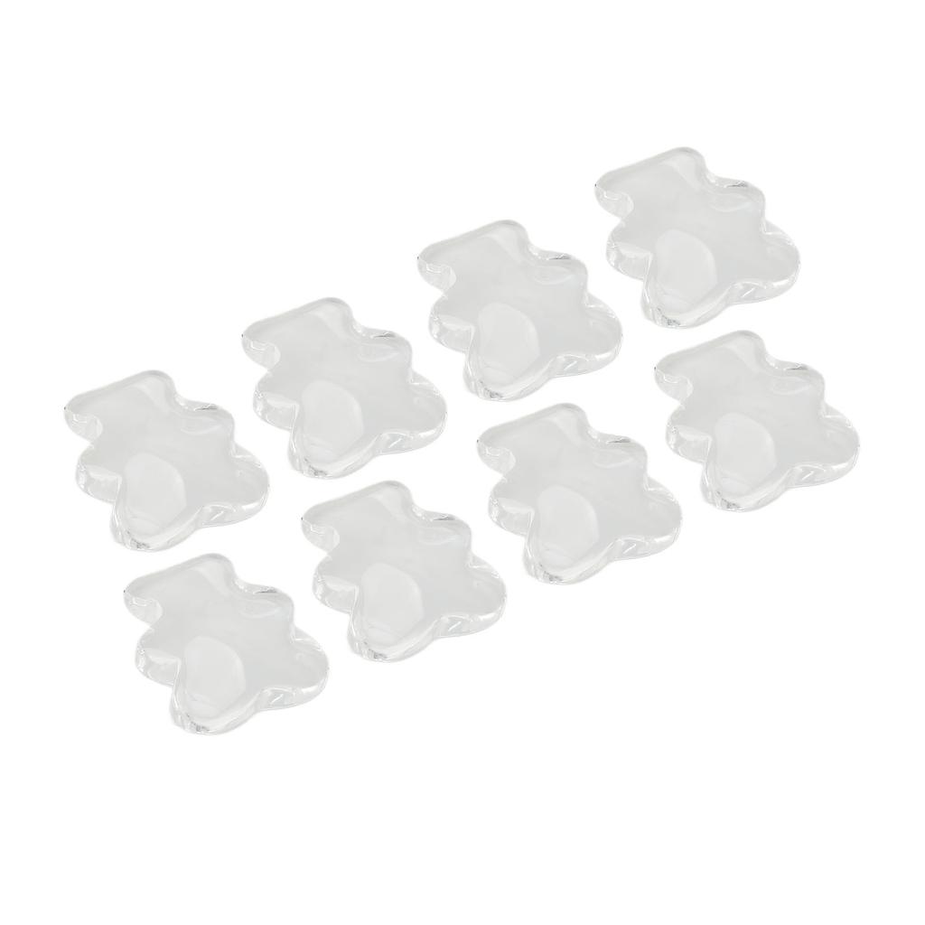 50pcs Nail Color Board Tips Water Ripple Transparent Glass Little Bear Nail Tips for Manicure
