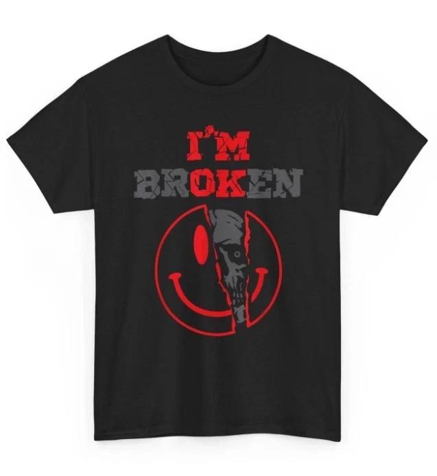 Im OK Broken Shirt, Confused Smile Im Broken Invisible Illness shirt BEST S