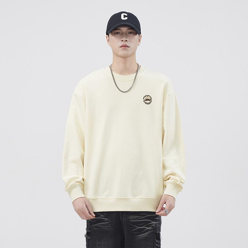 

Американский тяжелый модный брендовый принтованный свитер с круглым вырезом, мужской весенне-осенний свободный повседневный пуловер с длинными рукавами 4XL абрикосовый