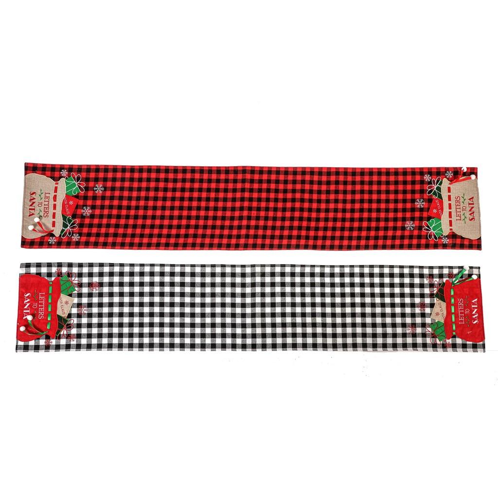 Decor Christmas Home Linen Gingham Table Flag Creative Decorative Goods Item
