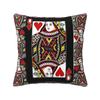 Queen Of Hearts Square Pillowcase Cushion Cover Pillow Case Throw Pillow Cover for Home Bedroom Car