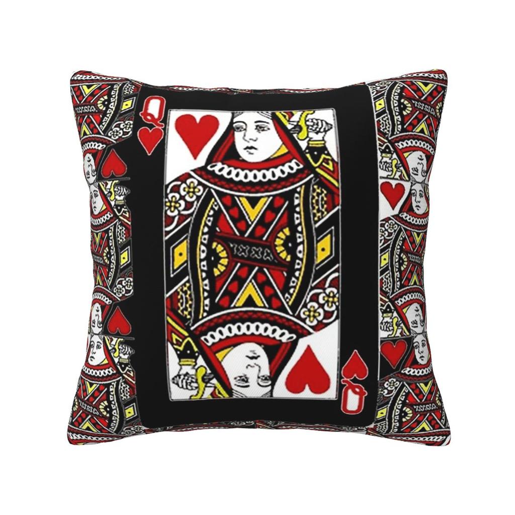 Queen Of Hearts Square Pillowcase Cushion Cover Pillow Case Throw Pillow Cover for Home Bedroom Car