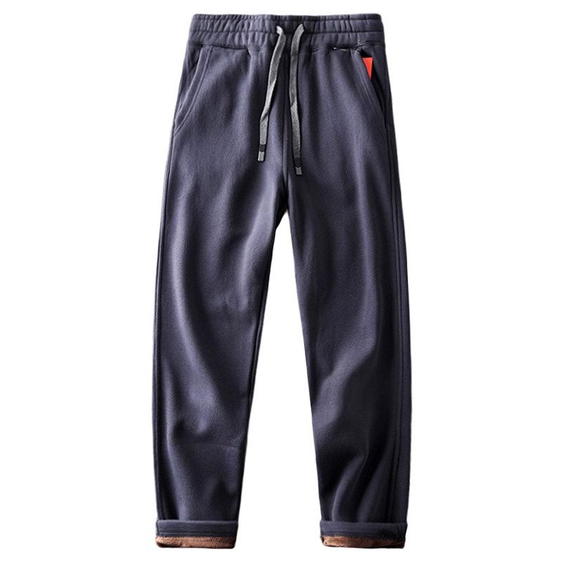 Foreign Trade Tail Order Cut Label Winter Fleece-Lined Casual Men's Pants