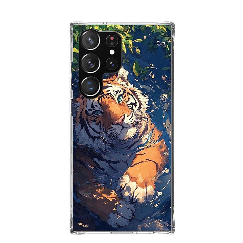 Superior Tiger Pattern Art Phone Case For Samsung Galaxy S26 S25 Edge S24 S23 FE S22 Ultra S21 Plus S20 + Fundas Cover Coque Gal